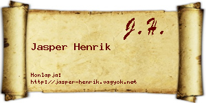 Jasper Henrik névjegykártya
