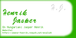 henrik jasper business card